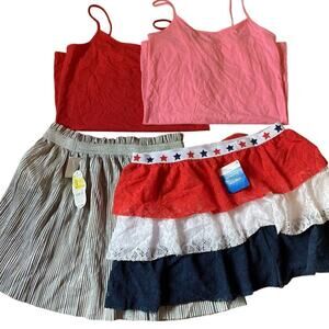 Teenage Girls Junior Clothes Size L/XL Lot Of 4 2Tank Tops 2Mini Skirts Summer